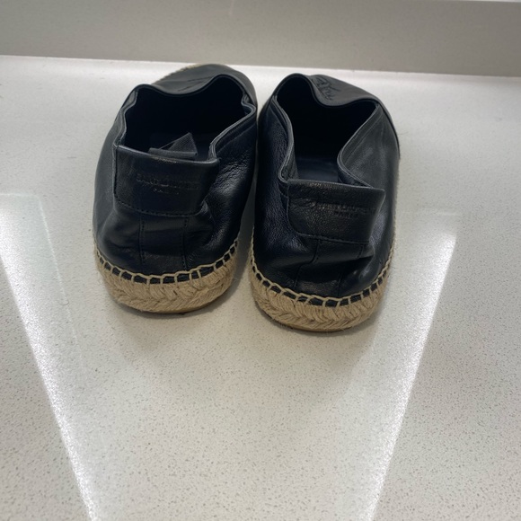YSL espadrilles. Rare. Black leather. Lightly worn. Size 45. - Picture 8 of 9